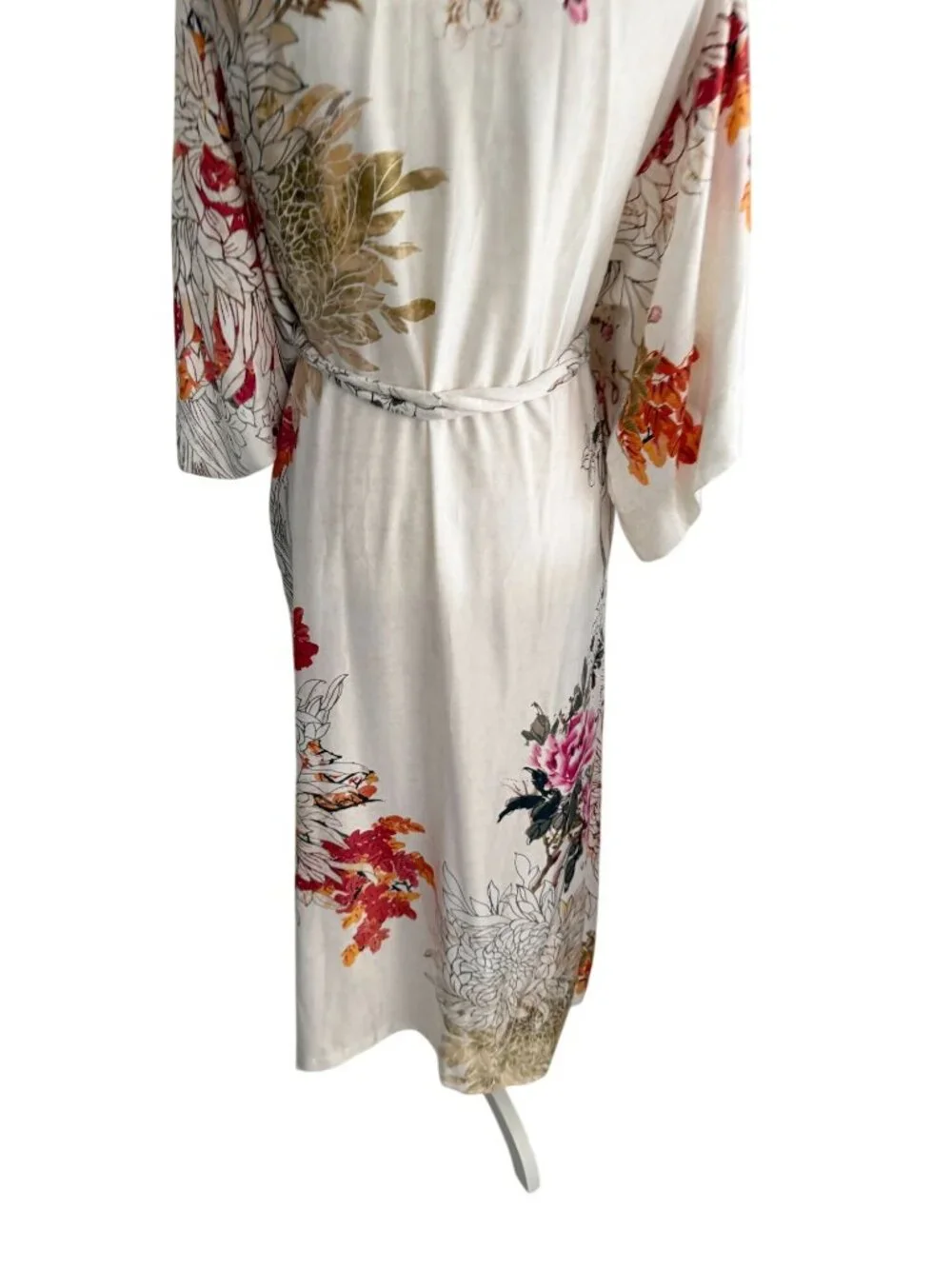 NATORI Floral Slip Belted Robe Size Small - Picture 5 of 8